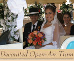 Decorated Open-Air Tram